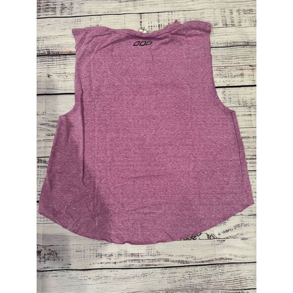 Lorna Jane Life Think Fit Be Fit Cropped Muscle Tank Top in Purple Size Medium - Picture 4 of 4